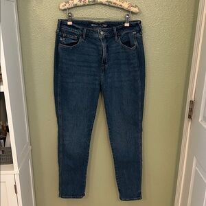 Old Navy Curvy High-Rise Vintage Slim Dark Blue Jeans